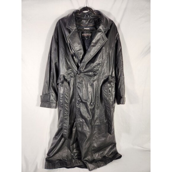 Wilson Leather Thinsulate Midi Trench Coat w Zip Out US/S - Picture 1 of 9